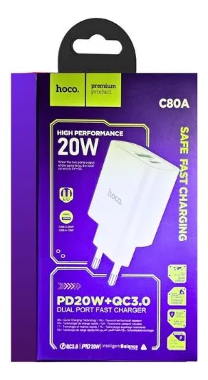 Adaptador Dual Hoco C80A PD20W